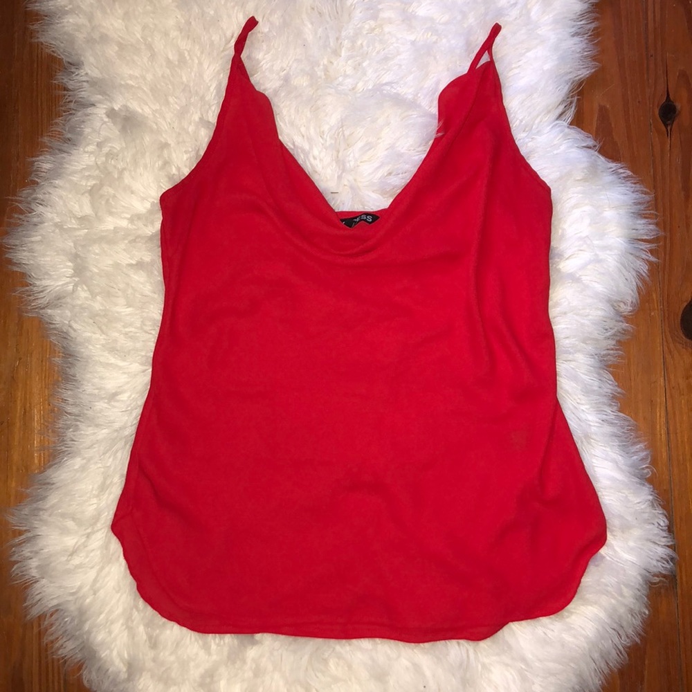Express Red Cowl Neck Blouse